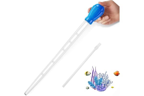 Wujzkisster 50ml Fish Tank Water Changer, Manual Suction Dropper with Extension Pipes for Fish Tank Cleaning, Clear Water Cha