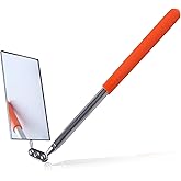 LEONTOOL Telescoping Auto Inspection Mirror 360° Swivel Head Rectangular Mechanic Mirror Extendable Mirror Up to 19.5" Long I