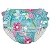 i play. by green sprouts baby girls Ruffle Snap Reusable Absorbent Swimsuit Swim Diaper, Aqua Shellflowers, 3T US