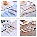 Portable Flatware Set, Travel Camping Cutlery Set, Knife Spoon Chopsticks Set, Portable Travel Silverware Dinnerware UtensilSet with a Waterproof Organizer box (1 set beachwood set)