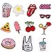 12 Pcs Iron On Embroidered Motif Applique Glitter Sequin Decoration Patches DIY Sew on Patch for Jeans, clothing (Style-003)