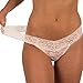 Sexy Basics Women's 6 Pack Tonia Stretch Lace Thong Pantys (XL/8, 6 Pack- Rose/Red/Teal/ Purple /Blue/ Black)