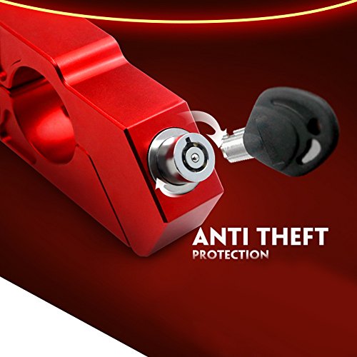 CNC Aluminum Alloy Motorcycle Lock,Universal Handle Lock Secure your Motorbike, Bike, Scooter, Moped - Anti-theft Only Takes 5 Seconds(1 pound)