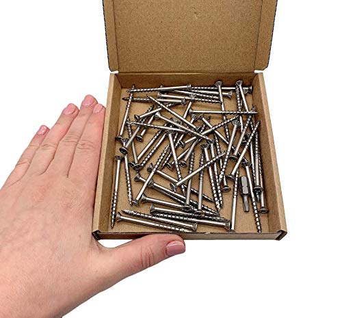 50 Stück A2 Edelstahl 4,2 x 56 mm Terrassenbauschrauben Holzschrauben Torx Kopf Typ 17 Senkkopf Deckschraube (50, 4,2 x… – Bild 3