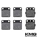 KMG 2004-2011 Yamaha YFM 350 Raptor Front + Rear Carbon Kevlar Organic NAO Brake Pads Set
