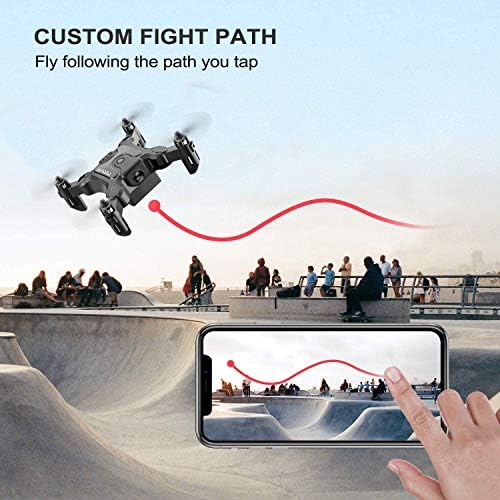 4DRC Mini Drone with 720p Camera for Kids and Adults, FPV V2 Drone Beginners RC Foldable Live Video Quadcopter,App Control,3D Flips and Headless Mode,One Key Return,Altitude Hold,3 Modular Battery