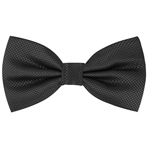 LOVTIE Tuxedo Formal Pre-Tied Satin Bow Tie,Solid Color,Adjustable Length