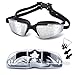 MIGAGA Swim Goggles, Triathlon Glasses ,Anti Fog Cool Design Clear Vision No Leaking UV Protection, Anti-Scratch Swimming Glasses,Free Earplugs And Nose Clip (Black)
