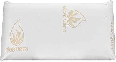 - Almohada Viscoelástica Aloe Vera Visco | Máximo Confort y Excelente Adaptabilidad con Propiedades Antiestrés | 75 x 40 cm