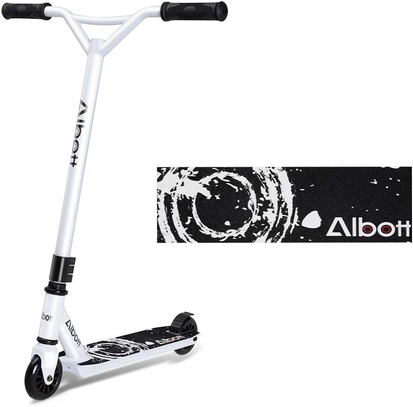 Albott Sports Pro Stunt Trick Push Scooter 360 Degree Fixed Bar for Kids Adult Children