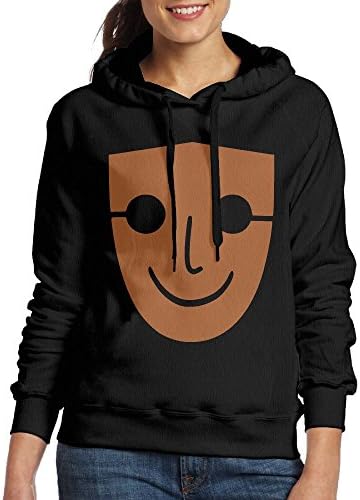 Women's Autumn And Winter Human Face Mask Simple Fashion Casual Hoodie Sweatshirt