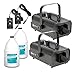 (2) American DJ VF Flurry High Output Snow Machines w/ Remotes & (2) Snow Fluids
