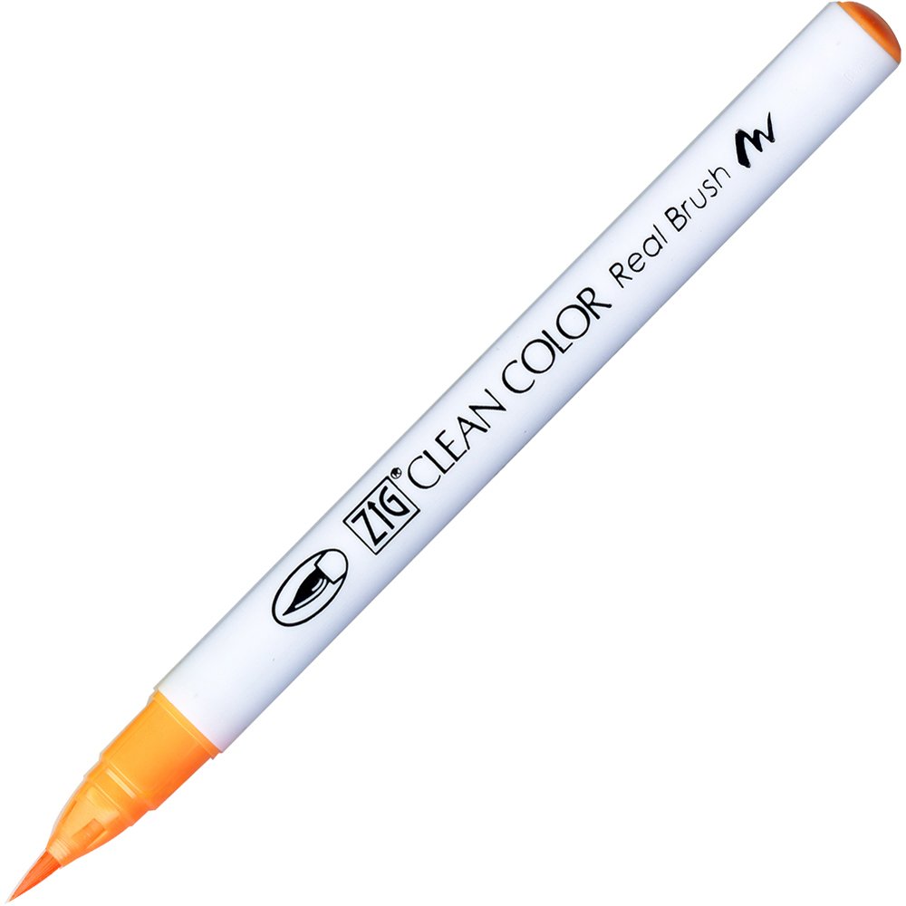 Kuretake Zig Flourescent Orange Real Clean Color Brush Kuretake Zig Flourescent Orange Real Clean Color Brush
