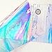 ZAIONE PVC Holographic Clear Film Holographic Transparent Vinyl Mirrored Foil Laser Graphic Fabric for Shoes Bag Sewing Patchwork DIY Bow Craft Applique 8