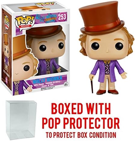 Willy Wonka (VAULTED) - Charlie and the Chocolate Factory Funko Pop Collectible Vinyl Figure Bundled with Pop Protector