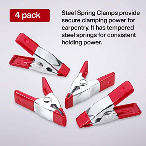 Katzco 2 Inch Mini Spring Clamp Set 12 Pack Easy Grip Ergonomic