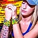 12 Neon Kandi Rave Bracelets, Tie-Dye Candy Bracelets - EDM Music Festival Accessories Clothing for Women, Stackable Jewelry Rave Accessories for Women, Kandy Rave Clothes Wear, Kandi Bracelet Gear