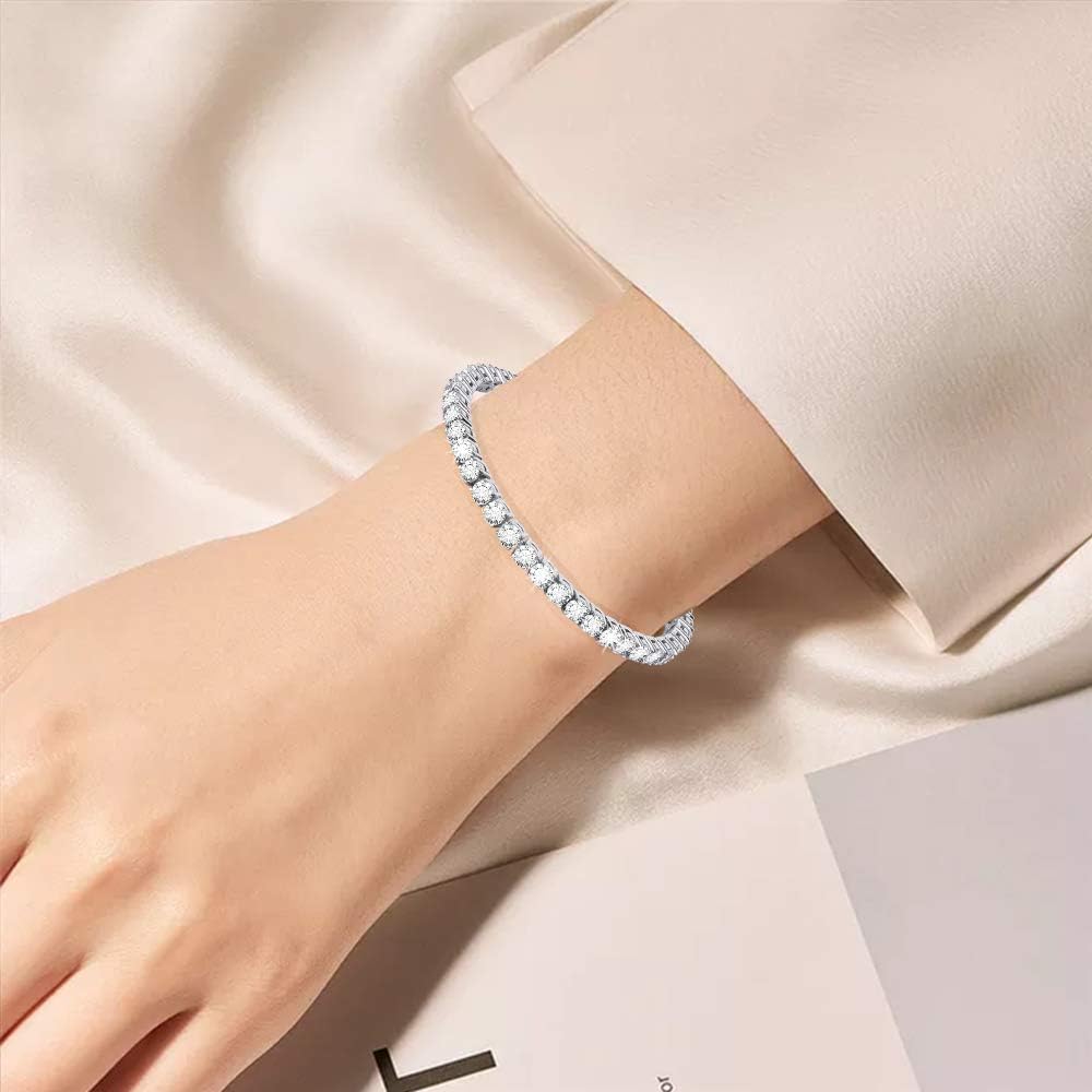 Magnetic Bracelet for Women,Beauty Therapy Titanium Steel Magnetic Bracelets Pain Relief Bracelets Magnetic Women Tennis Bracelet （White）: Health & Personal Care