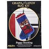 MCG Textiles Puppy Stocking Latch Hook Kit