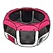 New Large Burgundy Pet Dog Cat Tent Playpen Exercise Play Pen Soft Crate T08