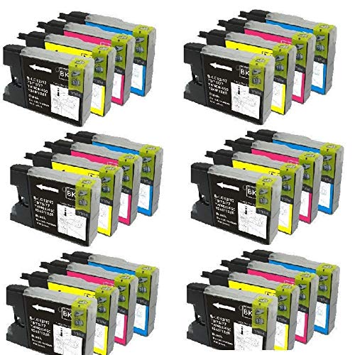 24PK Replacement Compaitble with Brother LC223C/LC223M/LC223Y/LC223BK XL Inkjet Cartridges, Multi Pack, XL Yield, Cyan, Magenta, Yellow and Black,