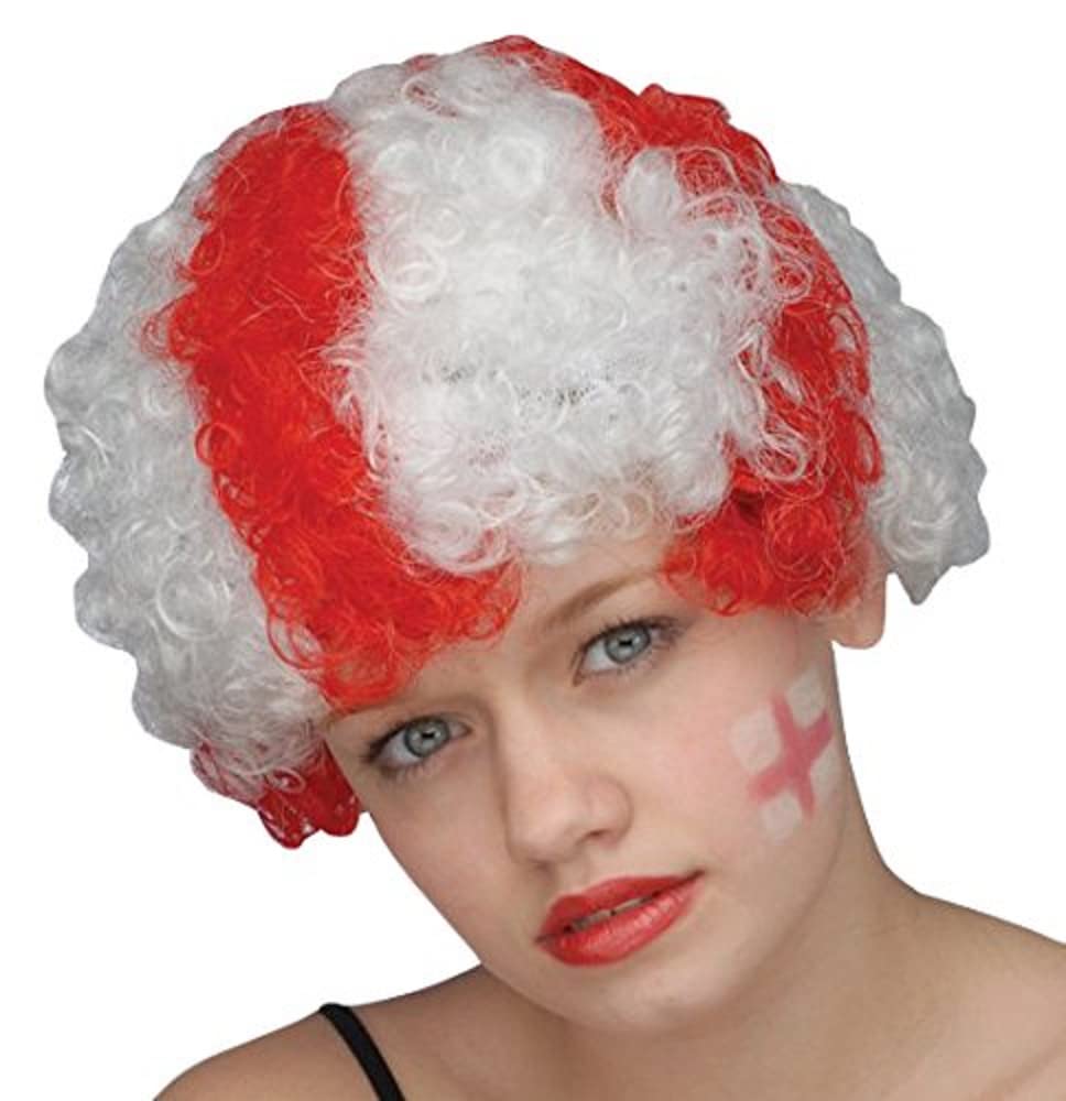 Rubies 51378NS Official Supporters England Wig Costume, Adult's, One Size Halloween