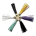 100PCS Multi-Colors Faux Suede Leather Tassel Craft Pendants with Gold Caps for Cellphone Straps, Jewelry Making, DIY Charms, Key Chain Accessory by CSPRING