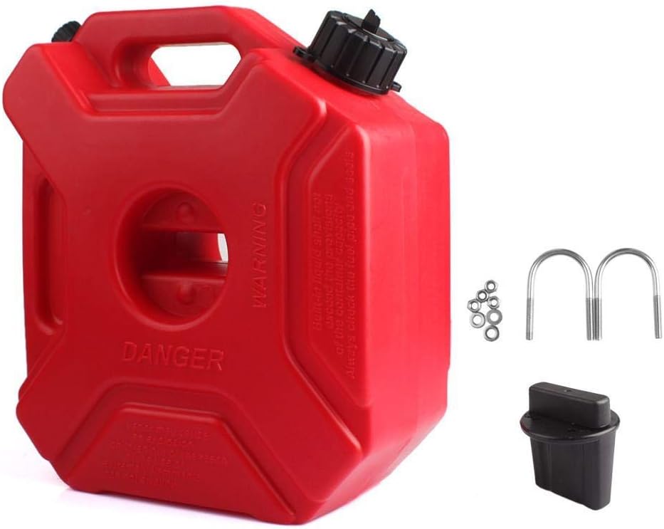 YOUNGFLY 1.3 Gallon Motorcycle Gas Can Container Plastic Storage Gas