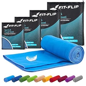 Fit-Flip Reishanddoeken set – 15 kleuren, 6 afmetingen- Microvezel handdoeken set- ultralicht, compact & sneldrogend…