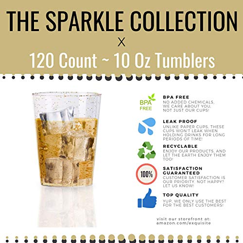 Exquisite-120-Count-10-oz-Gold-Glitter-Clear-Plastic-Cups-Tumblers-Hard-Plastic-Disposable-Cups-For-Wedding-Glasses-Plastic-Party-Cups-For-Cocktail-Wine-and-More