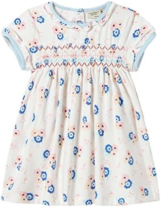 little bitty Little Girl Cute Cartoon Cotton Short Sleeve Printed Dresses