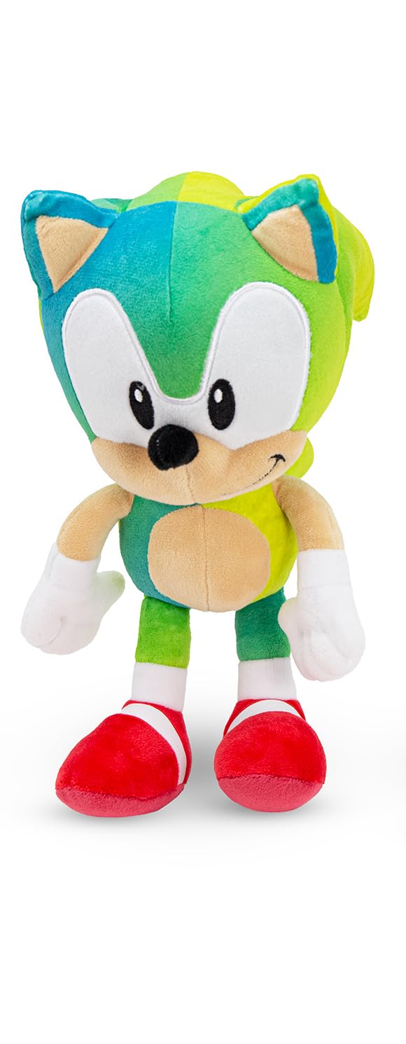 Play by Play Sonic The Hedgehog Sonic Original Licensed Plush Toy 80 cm and Rainbow Models 28-30 cm (7 Editions) (Green/Turquoise)