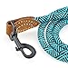 Mile High Life Rope Leash with Genuine Leather Connection, 6 FT/5 FT/4 FT, Heavy Duty Leash for Medium & Large Dogs (Turquoise Green, 72 Inch)