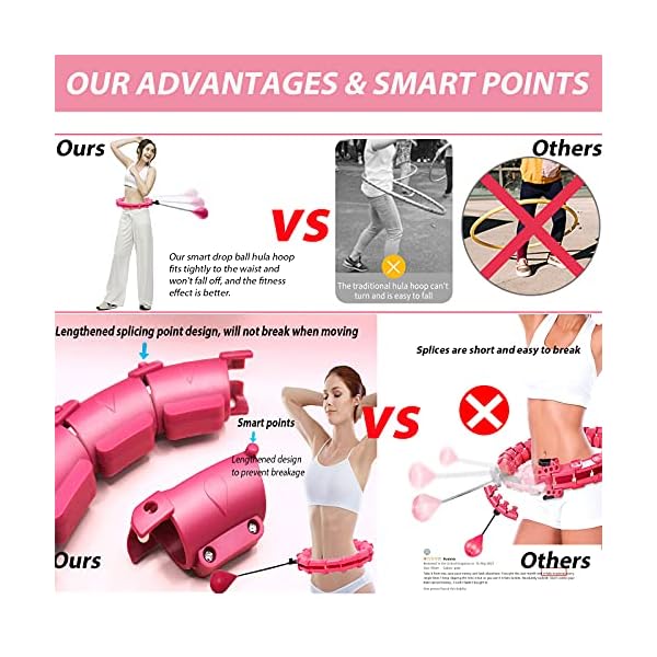 Ansharinc-Weighted-Hula-Hoops-for-Adults-and-Kid-Fitness-Hula-Hoops-at-Home-and-Office-Smart-Hula-Hoops-for-Weight-Loss-1kg-Adjustable-Weighted-Hula-Hoop-for-Exercise Weighted Hula Hoops for Adults and Kids , Smart Hula Hoops for Weight Loss, 1kg/52inch Adjustable Weighted Hula Hoop for…