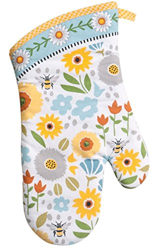 Kay Dee 4 Piece Kitchen Set - 2 Terry Towels, Oven Mitt, Potholder (Garden Bee)