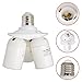 E27 Light Bulb Standard Base E26 1 in 3 Sockets Splitter 3 Ways Adapter e27 Socket Plastic Light Lamp Holder Base, Max Wattage 180W