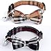 ADPET 2 Pack/Set Cat Collar Breakaway with Bell - Bowtie Style for Kitty Adjustable 7.8-10.2