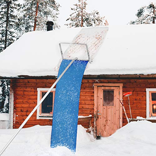 myeasyzone Snow Roof Rake 420ft with Square Rake Head, Roof Snow Rake