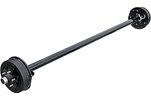 THE TRAILER PARTS OUTLET 3.5k TK Trailer Axle - 3500 lb Electric Brake 5 Lug - Dexter Compatible, 73" Hubface 58" Spring Center / 5x4.5 Bolt Pattern