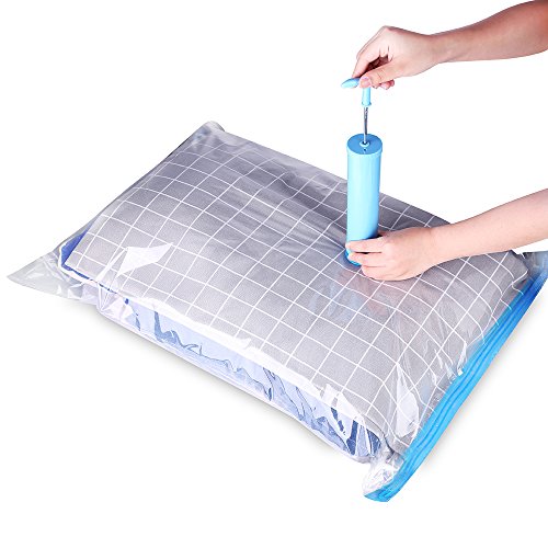 Vacuum Storage Saver Bags 4 Pack (1 x Small, 1 x Medium, 1 x Large, 1 x Jumbo) With Hand Pump Set - Thumbnail 6