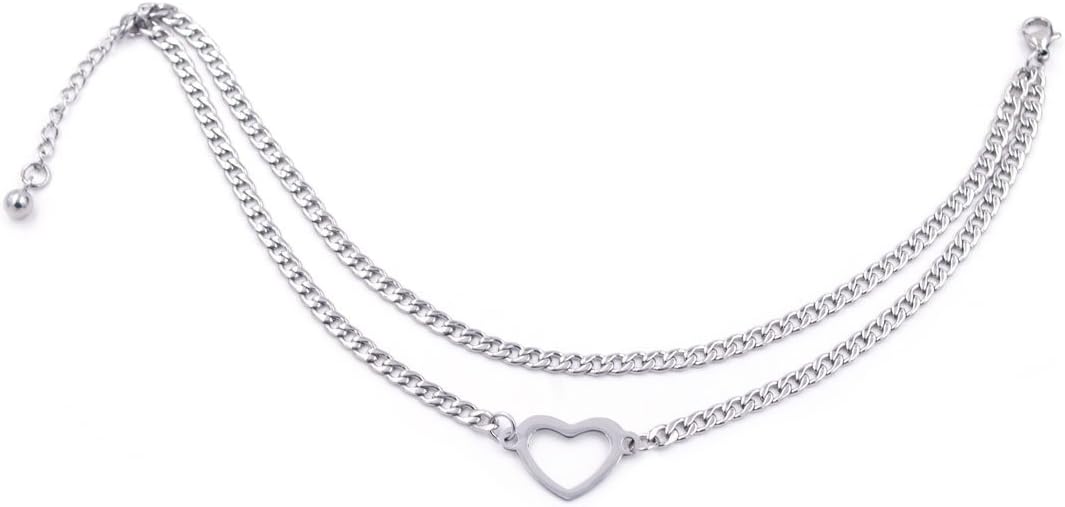 Korway Jewelry Never tarnish stainless steel anklets 9 inch, 10 inch, 11 inch for women girl K05