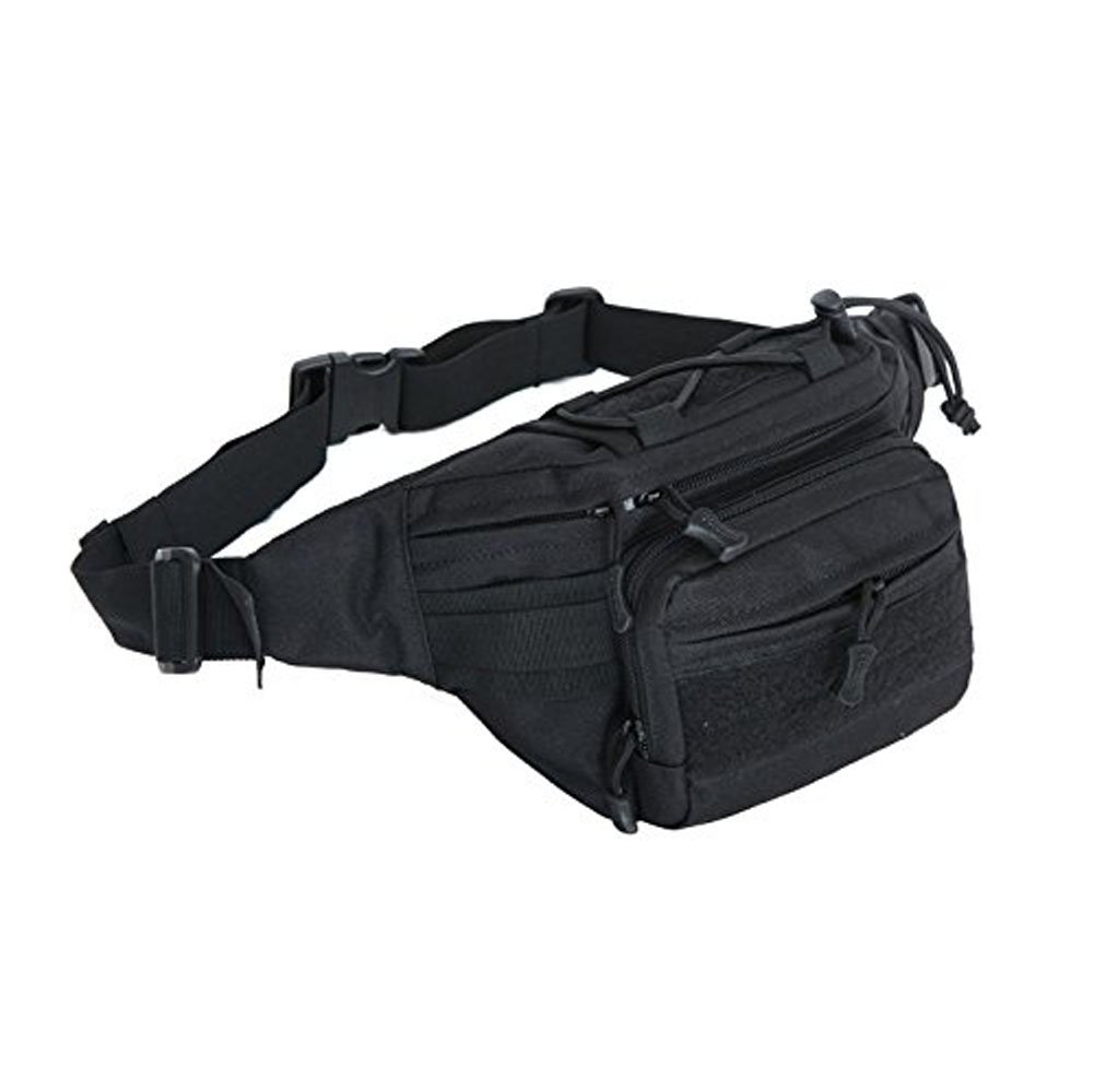 Fonrest Big Size Outdoor Tactical Waist Pack (Black),L