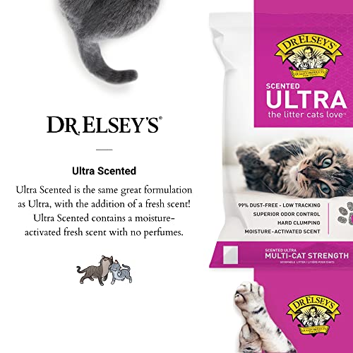 Dr. Elsey's Premium Clumping Cat Litter Ultra Scented 99.9 DustFree, Low Tracking, Hard