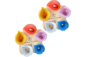 UNAECS Bee Insect Drinking Cups for Garden, Fallinsoul Bee Cup, Bee Cups for Thirsty Pollinators for Garden (Calla Lily)