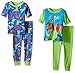 Disney Little Boys Prehistoric Pals 4-Piece Pajama Set Green/Blue 3T
