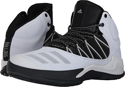 adidas Men's Ball 365 Inspired Basketball Shoe, White/Black/Grey Two, 9.5 Medium US