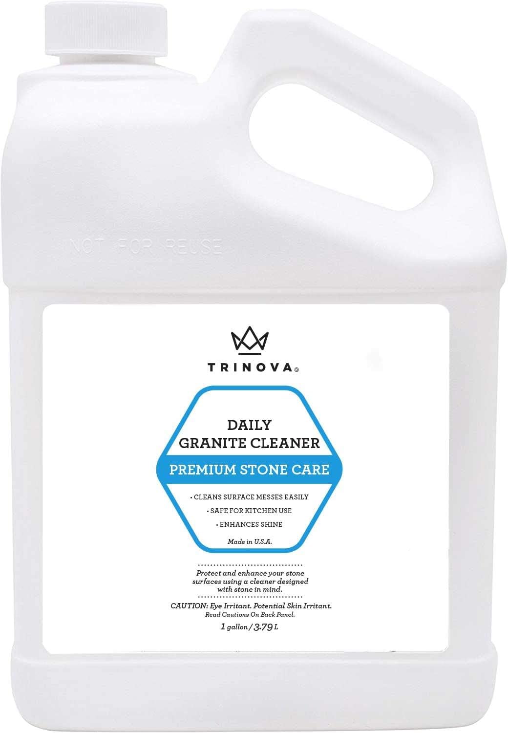 TriNova Granite Cleaner & Polish Gallon Refill for Daily Use - Made in USA, Enhances Shine, Streak-less - for Counter-tops, Marble, Stone, Bathroom Tile Kitchen, & Islands - 128 fl oz (4PK) Image