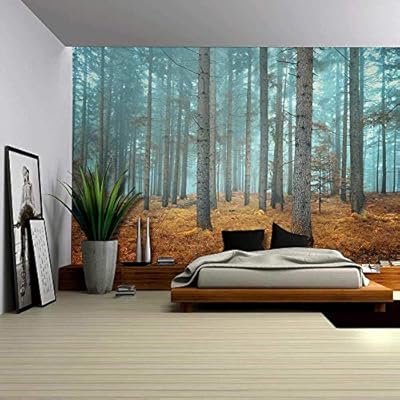 wall26 - Beautiful Dreamlike Forest in Autumn Time - Wall Mural, Removable Sticker, Home Decor - 100x144 inches 51Pwm75wggL