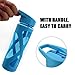 Clearance Sale-19 oz Newest Design Sports Tritan Plastic Water Bottle Straw Lid Leak Proof Flip Top Cap Portable To-Go Gym School with Handle and Cleaning Brush - Blue