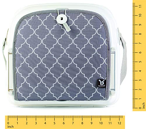 Benbat On-The-Go High Chair Booster Seat YummiGo2 (Grey and White) - Thumbnail 3